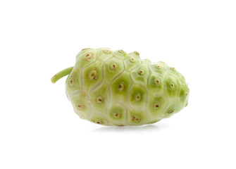 Noni fruit on white background