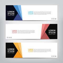 web banner template, vector illustration