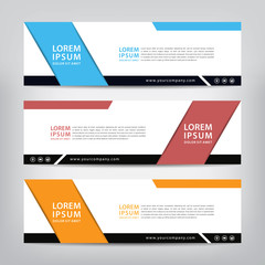 web banner template, vector illustration