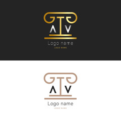 Logo for legal, lawyer, judicial company, for any business.	
