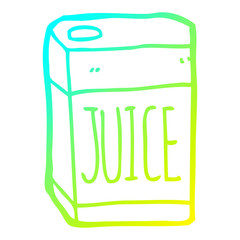 cold gradient line drawing cartoon juice box