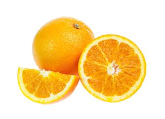 Orange fruit isolated on white background