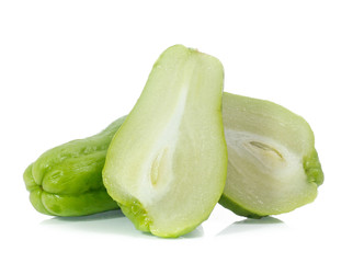 chayote isolated on white