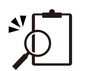 虫メガネ　レンズ　筆記用具　ルーペ　ベクター　バインダー　クリップボード　チェックリスト