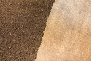 Dirt and wood surface texture