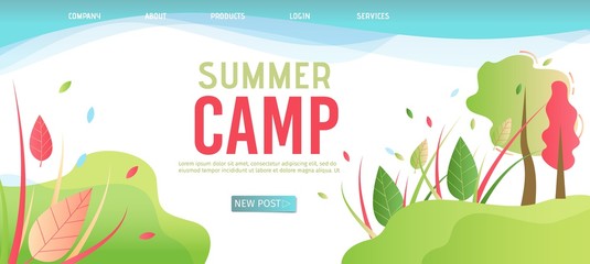 Landing Page Template for Organization Summer Camp