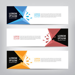 web banner template, vector illustration