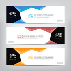 web banner template, vector illustration
