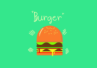 vector illustration of burger