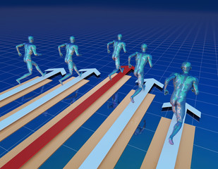 Team running, team competition