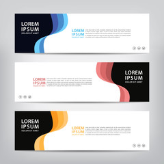web banner template, vector illustration