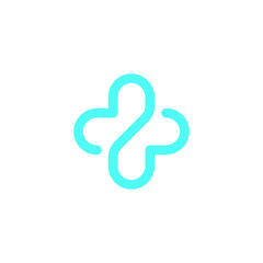 Fototapeta premium Medical Pharmacy Healthcare Blue Cross Logo Vector