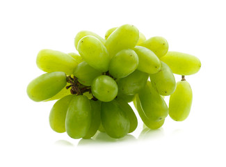 Green grape isolated on white background