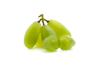 Green grape isolated on white background