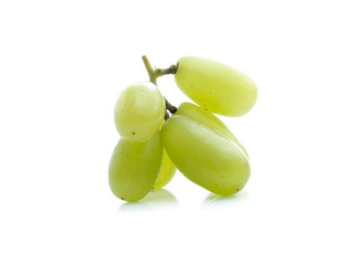 Green grape isolated on white background