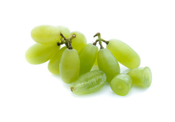 Green grape isolated on white background