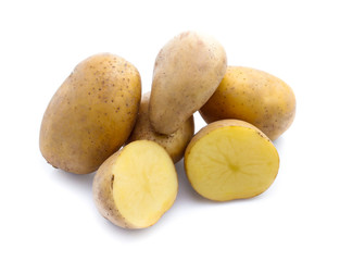 potatoes isolated on white background