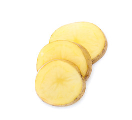 potatoes isolated on white background