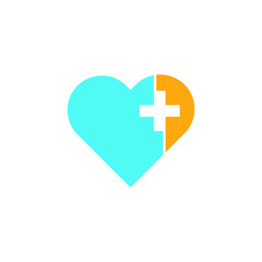 Love Healthcare Medical Pharmacy Logo Vector 
