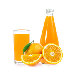 orange juice isolated on white background