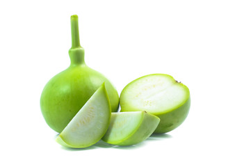 bottle gourds isolated on white background