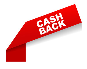 red vector banner cash back