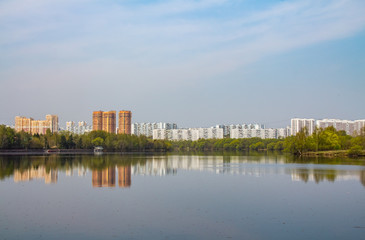 Chic summer views of the metropolitan area Strogino