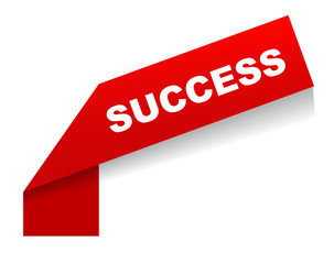 red vector banner success