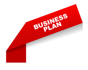 red vector banner business plan