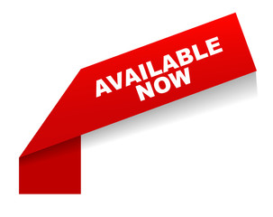 red vector banner available now