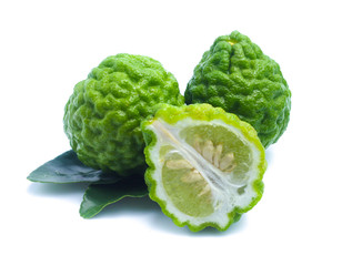 Bergamot fruit isolated on white background