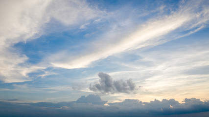Obraz premium Sky and clouds after rain in the evening