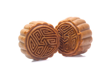 moon cake on white background