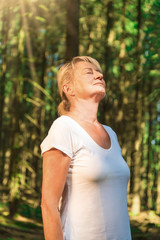 Experience the forest while bathing in the forest (Shinrin Yoku) with all her senses. 50 year old...