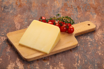 Hard parmesan cheese piece