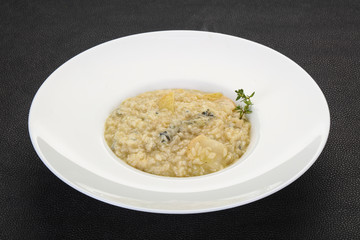 Risotto with pear and gorgonzola