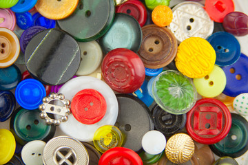 beautiful abstract sewing background of buttons