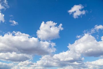 Obraz na płótnie Canvas Clouds against blue sky as background