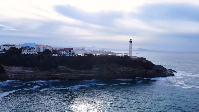 K&uuml;ste mit Leuchtturm - Biarritz - France