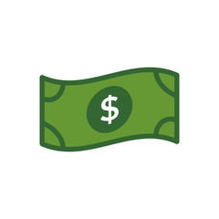 Money Icon in trendy flat style isolated on white background