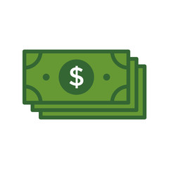 Money Icon in trendy flat style isolated on white background