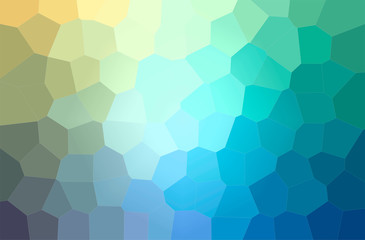 Abstract illustration of blue and green Big Hexagon background