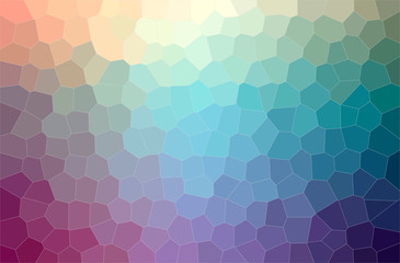 Abstract illustration of blue and yellow Middle size Hexagon background
