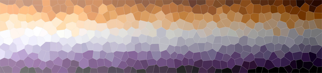 Abstract illustration of blue, orange, purple Small Hexagon background
