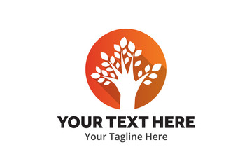 unique tree simple logo creative design in flat style with color . tree nature logo creative design for identity and community