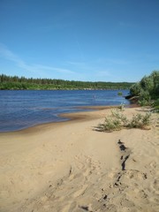 beach and river summer