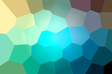 Fototapeta na wymiar Abstract illustration of blue, green and yellow Giant Hexagon background