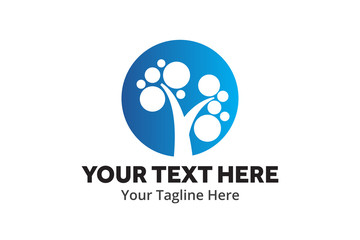 unique tree simple logo creative design in flat style with color . tree nature logo creative design for identity and community