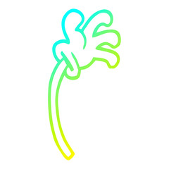 cold gradient line drawing cartoon hand gesture