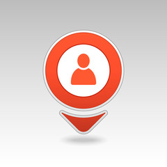 Location people pin map icon. Map pointer